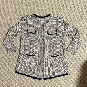 Nic+Zoe textured Knit jacket size Small